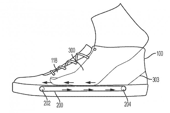 Nike запатентовал кроссовки с беговой дорожкой в стельке
