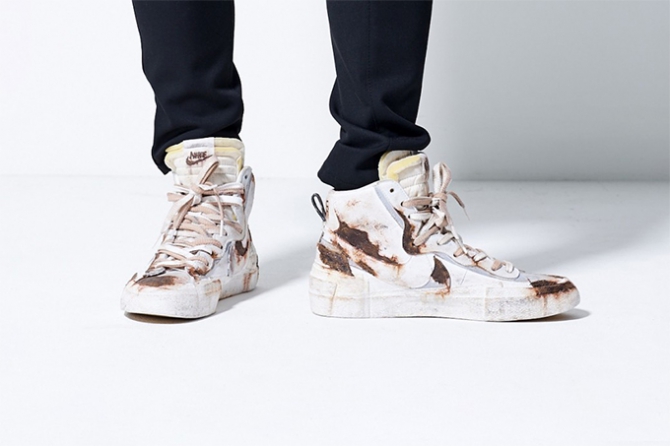 Sacai и Nike выпустили кроссовки с эффектом ржавчины