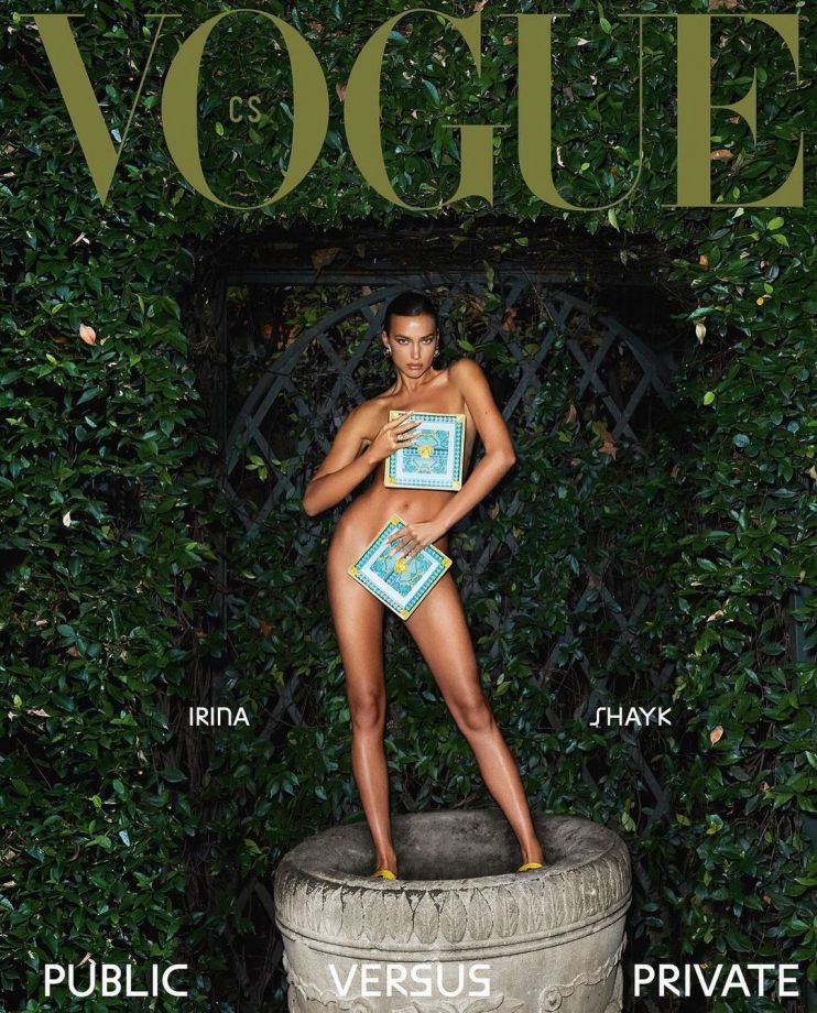 Полностью обнаженная Ирина Шейк для обложки Vogue